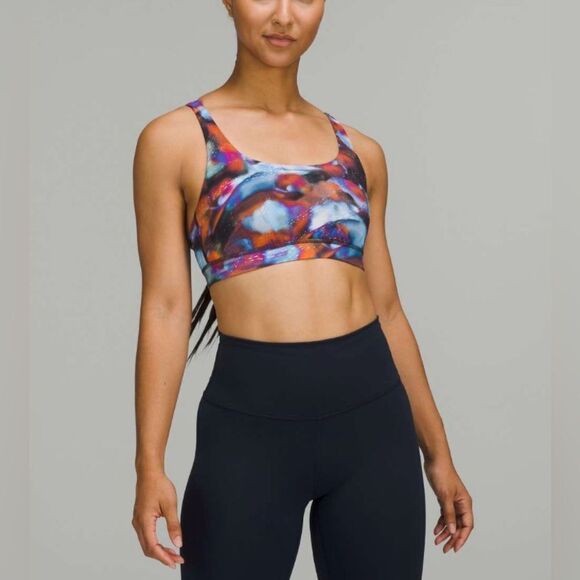 Lululemon Energy Adjustable Bra *Medium Support, B–D CupsHyper Drift Multi Sz 2